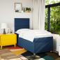 Preview: Boxspringbett mit Matratze Blau 80x200 cm Stoff