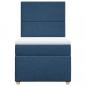 Preview: Boxspringbett mit Matratze Blau 80x200 cm Stoff