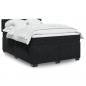 Preview: ARDEBO.de - Boxspringbett mit Matratze Schwarz 140x190 cm Samt