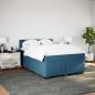 Preview: Boxspringbett mit Matratze Blau 140x190 cm Samt