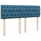 Preview: Boxspringbett mit Matratze Blau 140x190 cm Samt