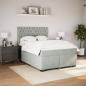 Preview: Boxspringbett mit Matratze Hellgrau 140x190 cm Samt