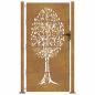 Preview: Gartentor 105x205 cm Cortenstahl Baum-Design