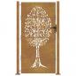 Preview: Gartentor 105x180 cm Cortenstahl Baum-Design