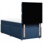 Preview: Boxspringbett mit Matratze Blau 80x200 cm Stoff