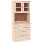 Preview: Highboard ALTA 77x35x165 cm Massivholz Kiefer