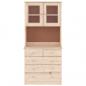 Preview: Highboard ALTA 77x35x165 cm Massivholz Kiefer