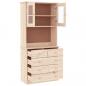 Preview: Highboard ALTA 77x35x165 cm Massivholz Kiefer