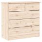 Preview: Highboard ALTA 77x35x165 cm Massivholz Kiefer