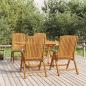 Preview: ARDEBO.de - Gartenstühle 4 Stk. Verstellbar Massivholz Teak