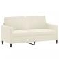 Preview: 2-Sitzer-Sofa Creme 140 cm Samt