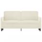 Preview: 2-Sitzer-Sofa Creme 140 cm Samt