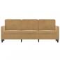 Preview: 3-Sitzer-Sofa Braun 180 cm Samt