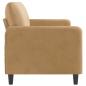 Preview: 3-Sitzer-Sofa Braun 180 cm Samt