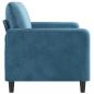 Preview: 2-Sitzer-Sofa Blau 140 cm Samt