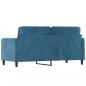 Preview: 2-Sitzer-Sofa Blau 140 cm Samt