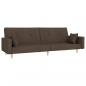 Preview: Schlafsofa 2-Sitzer mit 2 Kissen Taupe Stoff