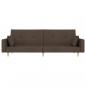 Preview: Schlafsofa 2-Sitzer mit 2 Kissen Taupe Stoff