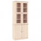 Preview: Vitrinenschrank ALTA 77x35x186,5 cm Massivholz Kiefer