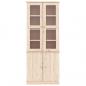 Preview: Vitrinenschrank ALTA 77x35x186,5 cm Massivholz Kiefer