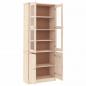 Preview: Vitrinenschrank ALTA 77x35x186,5 cm Massivholz Kiefer