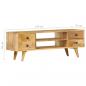 Preview: TV-Schrank 110 x 35 x 40 cm Massivholz Mango