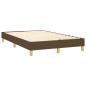 Preview: Boxspringbett mit Matratze Dunkelbraun 120x200 cm Stoff