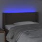 Preview: LED Kopfteil Taupe 93x16x78/88 cm Stoff