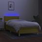 Preview: Boxspringbett mit Matratze & LED Grün 100x200 cm Stoff