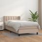 Preview: ARDEBO.de - Boxspringbett mit Matratze Cappuccino-Braun 90x190cm Kunstleder