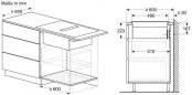 Preview: Bosch PVQ811HGA7 Serie 6 EEK:B Kochfeld mit Dunstabzug (HEZ9VDSB2 + PVQ811H26E ), 80 cm breit, 500 m³/h, Induktion, Flachkanal, DirectSelect, rahmenlos aufliegend, schwarz