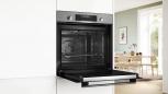 Preview: Bosch HBG578BS3 Serie 6 EEK: A+ Einbaubackofen, 71 L, 60 cm breit, 3D-Heißluft, Versenkknebel, Pyrolytisch + Hydrolytisch, Edelstahl