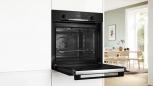 Preview: Bosch HBA574BB3 Serie 4 EEK: A+ Einbaubackofen, 71 L, 60 cm breit, 3D-Heißluft, AutoPilot 10, Versenkknebel, Pyrolytisch+Hydrolytisch, schwarz