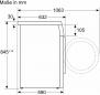 Preview: Bosch WUU28T49 Serie 6 9kg Frontlader Waschmaschine, 60 cm breit, 1400 U/Min, unterbaufähig, Speed Perfect, Aquasecure, Nachlegefunktion, weiß