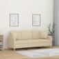 Preview: ARDEBO.de - 3-Sitzer-Sofa mit Zierkissen Creme 180 cm Stoff