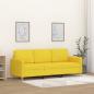 Preview: ARDEBO.de - 3-Sitzer-Sofa Hellgelb 180 cm Stoff