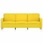 Preview: 3-Sitzer-Sofa Hellgelb 180 cm Stoff