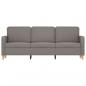 Preview: 3-Sitzer-Sofa Taupe 180 cm Stoff