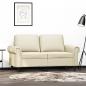 Preview: ARDEBO.de - 2-Sitzer-Sofa Creme 120 cm Kunstleder