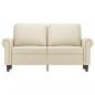 Preview: 2-Sitzer-Sofa Creme 120 cm Kunstleder