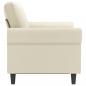 Preview: 2-Sitzer-Sofa Creme 120 cm Kunstleder