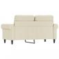 Preview: 2-Sitzer-Sofa Creme 120 cm Kunstleder