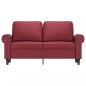 Preview: 2-Sitzer-Sofa Weinrot 120 cm Kunstleder