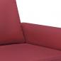 Preview: 2-Sitzer-Sofa Weinrot 120 cm Kunstleder