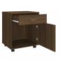 Preview: Rollschrank Braun Eichen-Optik 45x38x54 cm Holzwerkstoff