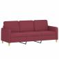 Preview: 3-Sitzer-Sofa Weinrot 180 cm Stoff