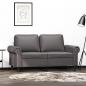 Preview: ARDEBO.de - 2-Sitzer-Sofa Grau 120 cm Kunstleder