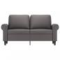 Preview: 2-Sitzer-Sofa Grau 120 cm Kunstleder