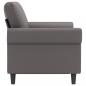 Preview: 2-Sitzer-Sofa Grau 120 cm Kunstleder