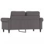 Preview: 2-Sitzer-Sofa Grau 120 cm Kunstleder